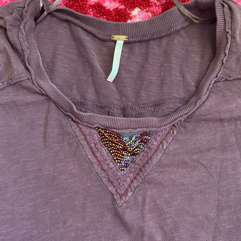 Free people plum long sleeve top